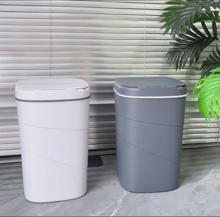 Smart Sensor Touchless Automatic Closing Trash Can Battery Powered for Bathroom House Office