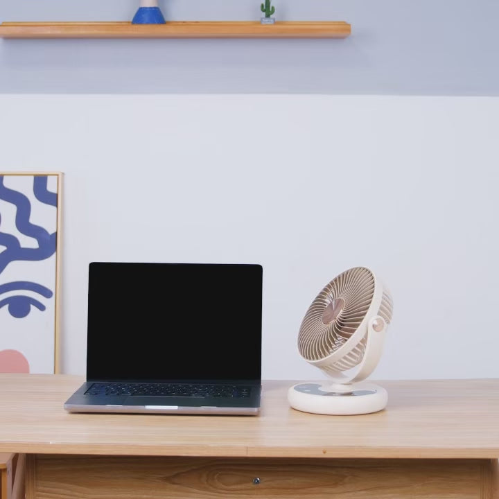 Portable 8-Inch USB Desk Fan with 5 Speeds and Oscillation | F57