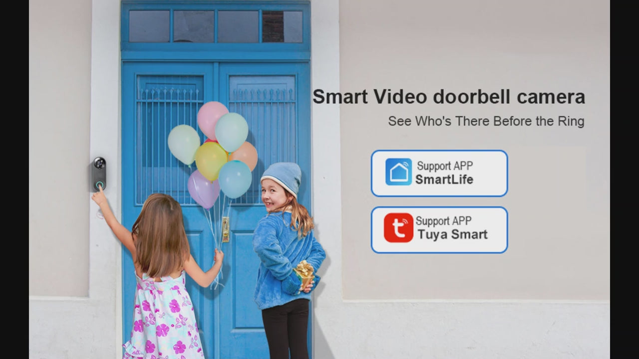 1080P Wireless Video Doorbell Camera WiFi Smart Door Bell Tuya Smart Home Security Motion Detect Night Vision Intercom Doorbell
