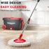 Spin Mop and Bucket Set with 6 Microfiber Heads, Dark Grey