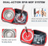 Spin Mop and Bucket Set with 6 Microfiber Heads, Dark Grey