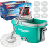 Spin Mop and Bucket Set with 6 Microfiber Heads, Dark Grey